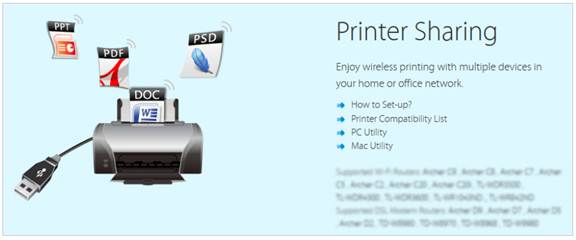 tp link usb printer controller setup
